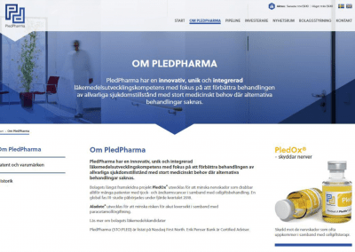 PledPharma hemsida