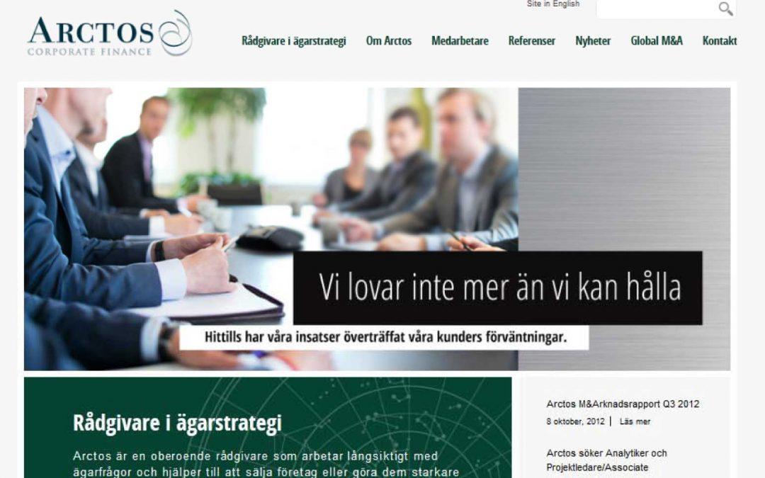 M&A aktören Arctos hemsida