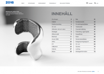 Arcam Årsredovisning 2016