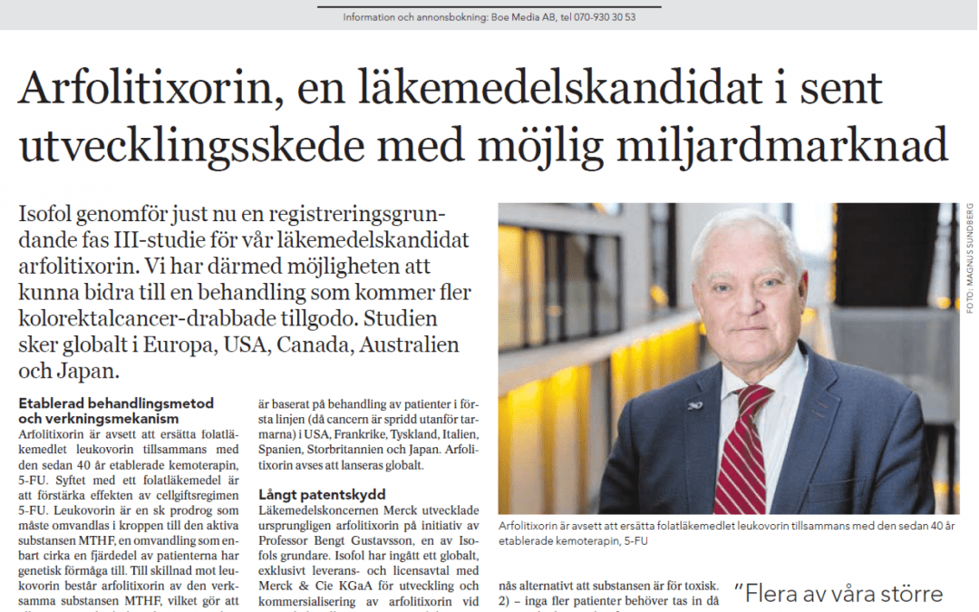 Isofol annonstext för nyemission